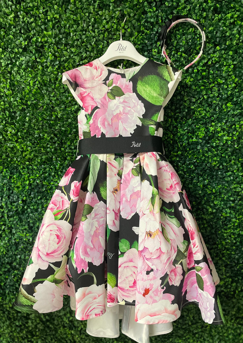 Sara's Exclusive! Michelina Bimbi Pink and Green Floral Party Dress