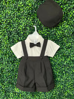Lito Boys' White and Black Bowtie Outfit 850