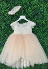 Dolce Bambini Blush Sequin Lace Tulle Gown 9703