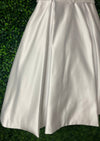 Joan Calabrese White Satin Communion Gown with Whole Lace Bodice and Belt