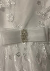 Joan Calabrese White Embroidered Lace Communion Gown