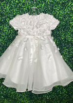 Macis' Design Girls' White Floral Dress