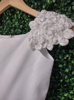 Macis Design White Petal Cap Sleeve Gown 1848