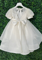 Dolce Bambini Off White Sequin Organza Dress