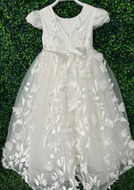 Teter Warm White Petal Organza Flower Girl Dress- FS21