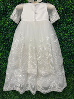 Princess Daliana Off White Short Sleeve Gown D2Y1058