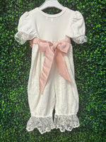 Bebe Gabrielle Ivory and Roses Jumper Cotton Changing Outfit 3808 2