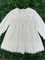 Mayoral Velvet White Bow Applique Dress 2854