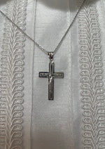 Sara’s 14 K White Gold Crucifix Necklace