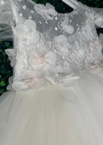 Dolce Bambini 3D Blush Floral Tulle Gown