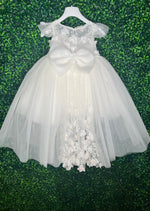 Dolce Bambini 3D Blush Floral Tulle Gown