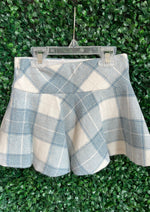 Mayoral Baby Blue Plaid Girls' Skirt Set