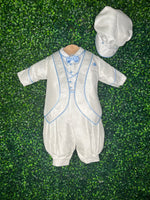 Piccolo Bacio Blue Gerardo Boys' Baptism with Piping