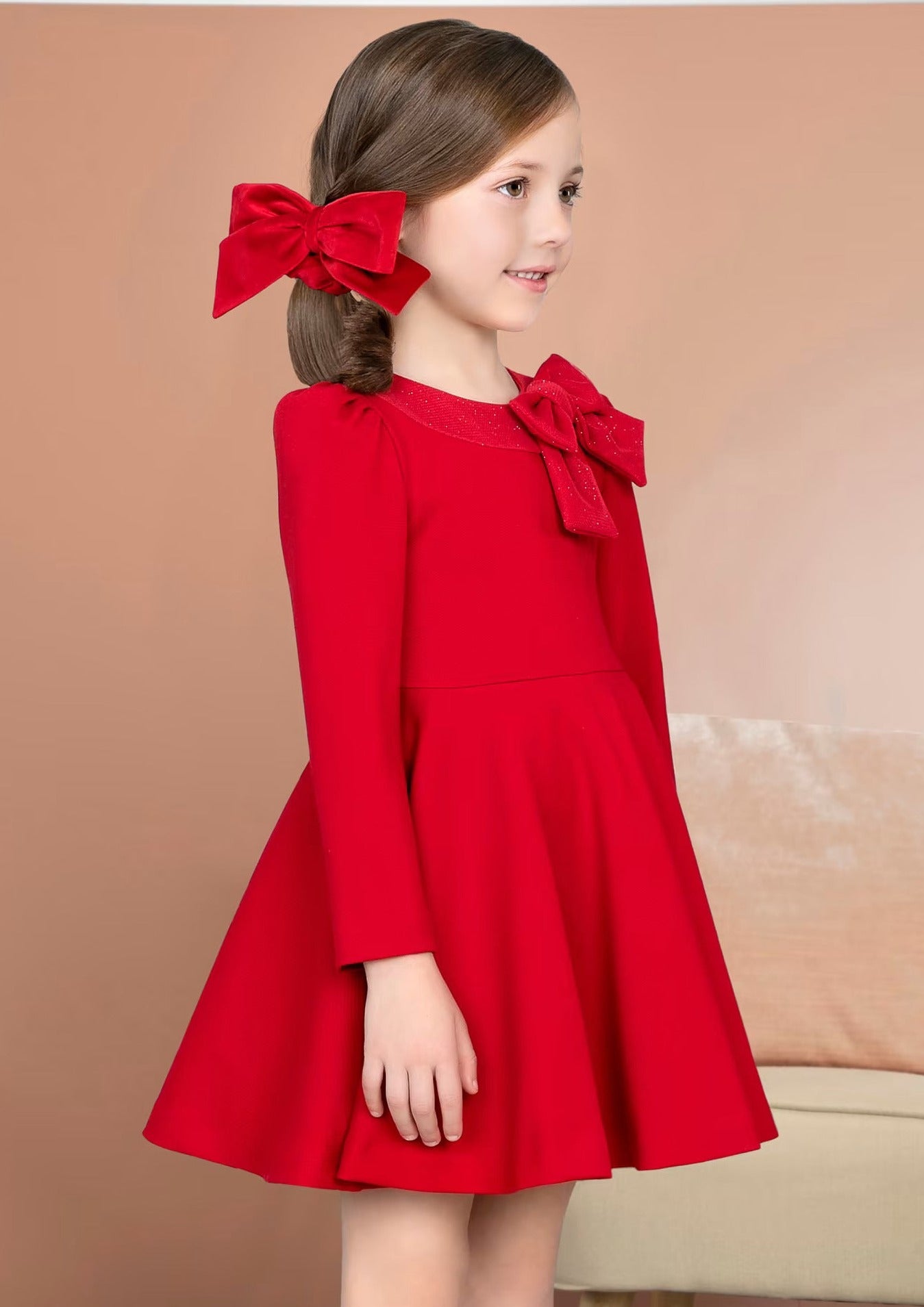 Abel & Lula Red Occasion Dress 8 / Red Abel & Lula Red Occasion Dress 8 / Red