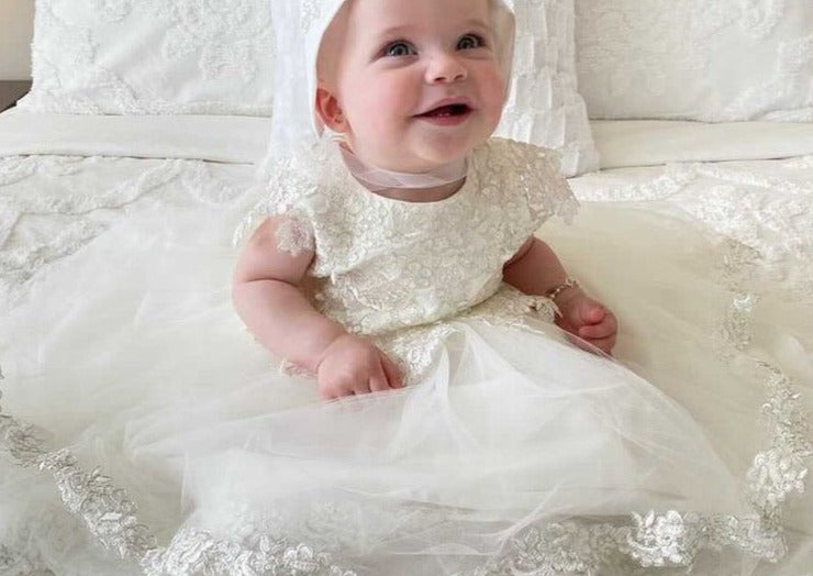 Buy LUXURY Baptism Dress Christening Gown Infant Baptism Dress Christening  Girl Dress Baby Baptism Gown Baby Girl Blessing Dress Online in India - Etsy