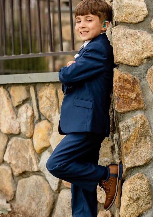 Chic Sophisticated Navy Blue Three Piece Suit A Tie Ideal - Poland
