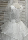Macis Design Embroidered Lace Cascade Communion Gown - 1962