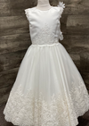 Macis Design Scallop Lace and Satin Communion Gown - T1881