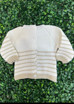 Juliana Knit 3 Piece Tan & White Neutral Infant Set