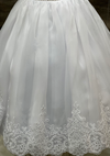 Nan & Jan Corded Lace and Tulle Communion Dress with Border Lace - 32041