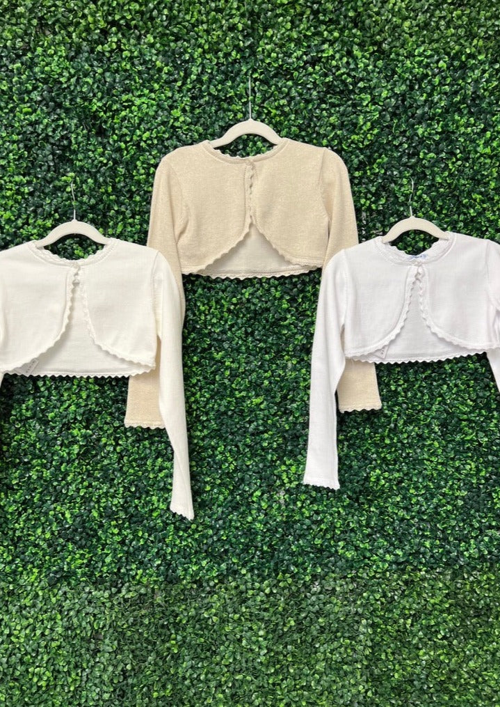 Mayoral Infant, Toddler and Big Girl's Sweater -White, Ivory and Champagne