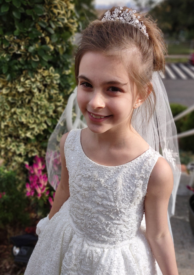 Moon and Star- Olivia Communion Embroidered Dress