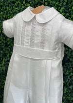 Piccolo Bacio Boys' Shantung Christening Outfit - Little Prince Short Sleeve