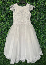 Nan & Jan Satin and Tulle Communion Dress with Sequins - 32051