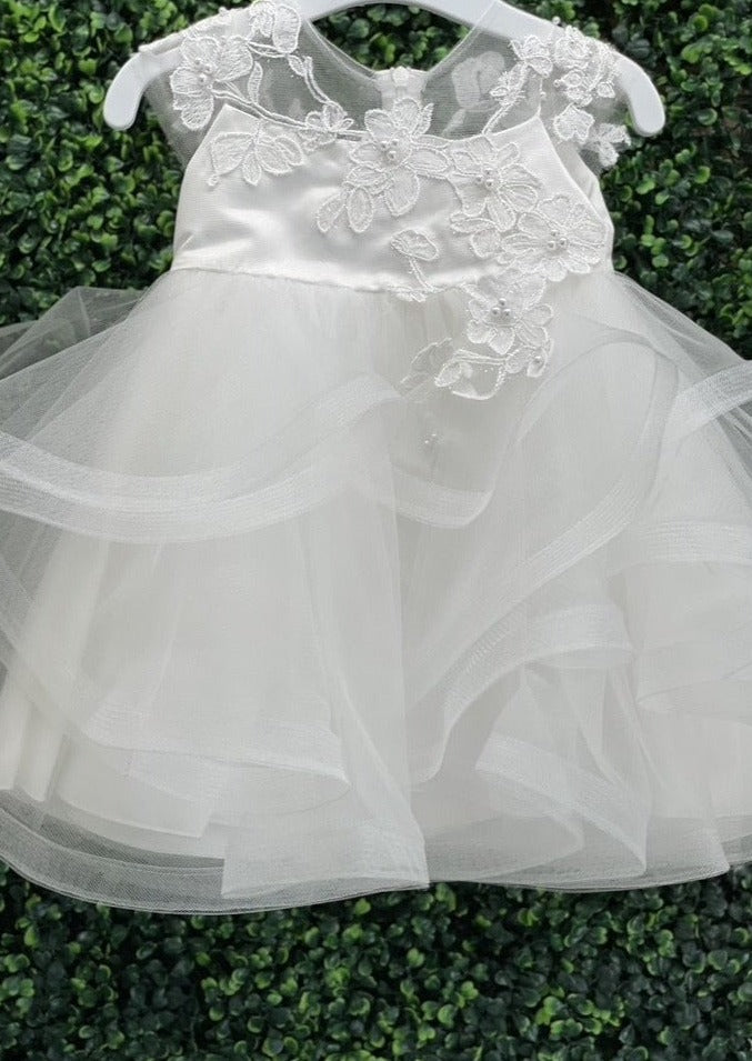 princess daliana christening dress Princess Daliana Metallic Corded Lace Christening Gown