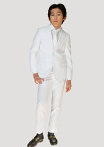 Cardeliano Slim Fit White Suit 