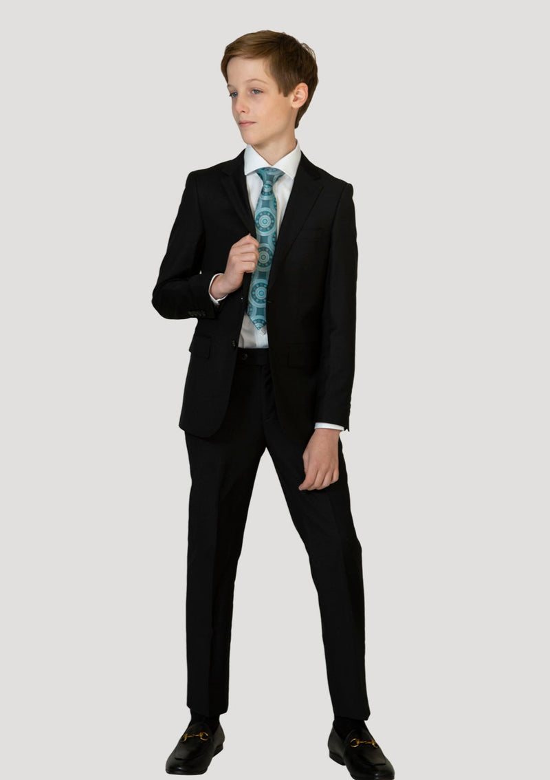 Classic Boys Black Slim Fit Suit