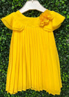 Mayoral Baby Girl's Pleated Yellow Trapeze Dress-1960