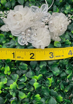 Anja's Dream White Organza Flower and Lace Clip 3529