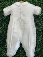 Piccolo Bacio Boys' Shantung Christening Outfit Little Prince Knickers