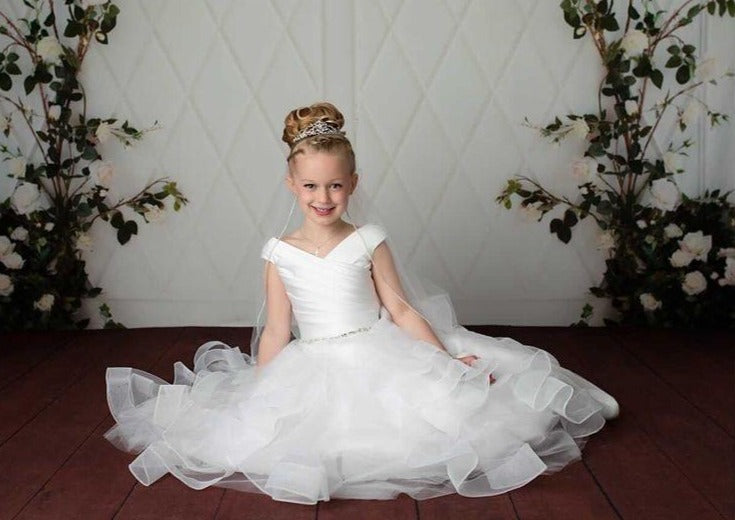 macis designs communion dresses Macis Design - Exclusive Communion Dress in Ivory Color