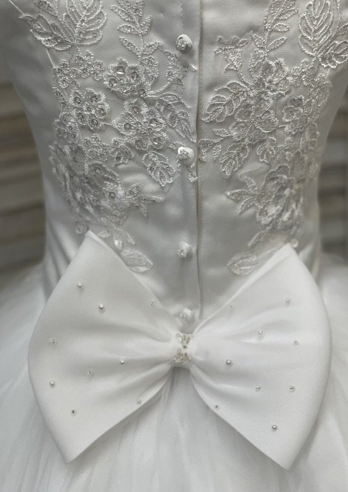 Nan & Jan Pearl Lace and Satin Dress 32045