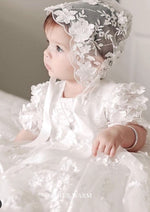 Teter Warm Baptism Cascading Flowers Long Gown - B116