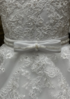 Sweetie Pie Extended Shoulder Lace Applique Gown - 4041