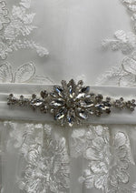 Princess Daliana Metallic Corded Lace Christening Gown With Rhinestone - Y9021193