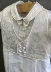 Piccolo Bacio Gerry Boys' Baptism Outfit With Jacquard Vest