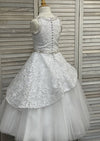 Macis Design White Lace Overlay Communion Gown - 1944