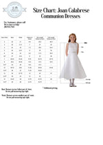 Joan Calabrese White Lace Bodice Full Tier Skirt Communion Dress 123301