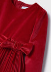 Mayoral Girl’s Red Velvet Long Sleeve Dress - 4954