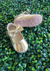 Tip Top Girls’ Infant and Toddler Gold MaryJane Shoes S161