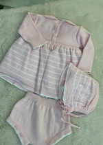Knit Baby Girl Outfit 4 Piece Set