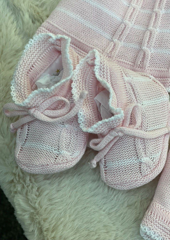 Knit Baby Girl Outfit 4 Piece Set