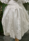 Macis Design Delicate Christening Gown with Scallop Lace - CH1257