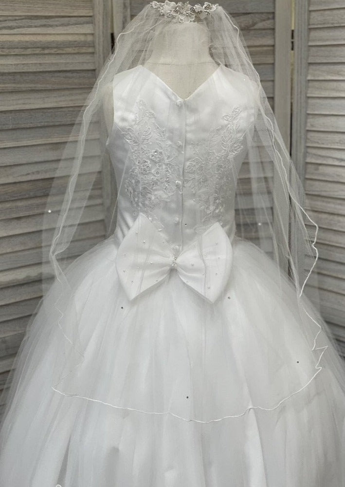 Nan & Jan Pearl Lace and Satin Dress 32045