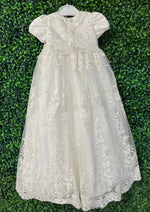 Princess Daliana Metallic Corded Lace Christening Gown - 18137
