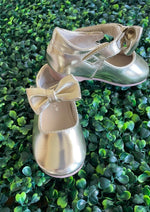 Tip Top Girls’ Infant and Toddler Gold MaryJane Shoes S161
